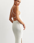 DRESS WITH OPEN BACK MILK