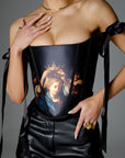 CORSET BLACK WITH THE PRINT