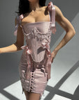 BABY PINK CORSET WITH LACE