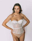 White corset ‘CLASIK SHINE’