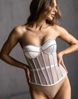 White corset ‘CLASIK SHINE’