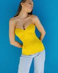 Yellow corset ‘SATIN’