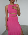 SPLIT TOP FUCSIA