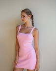 DRESS MINI TEXTURED PINK