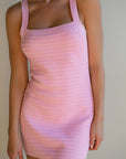 DRESS MINI TEXTURED PINK