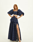 Print Skirt Blue Maxy