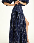 Print Skirt Blue Maxy